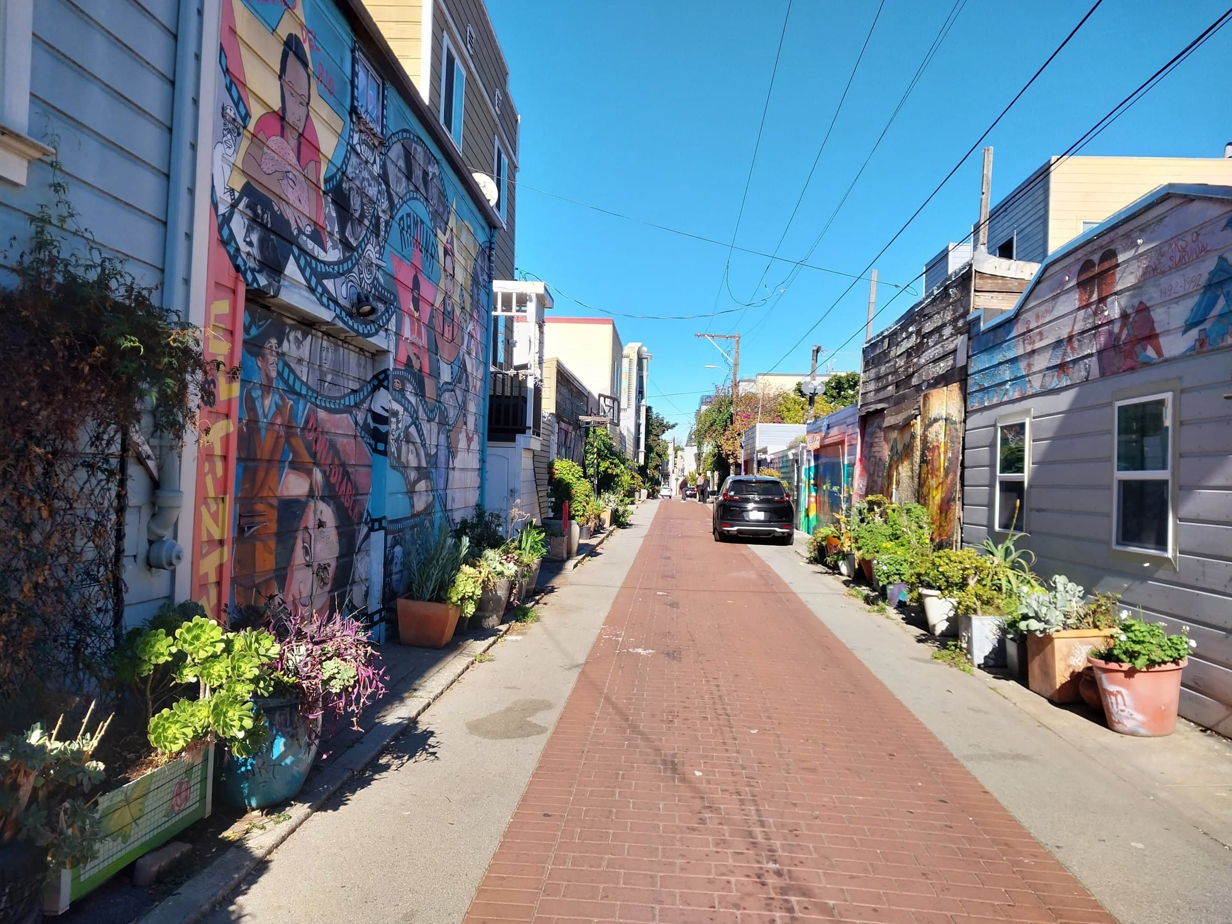 Murals along Balmy Alley in the Mission District