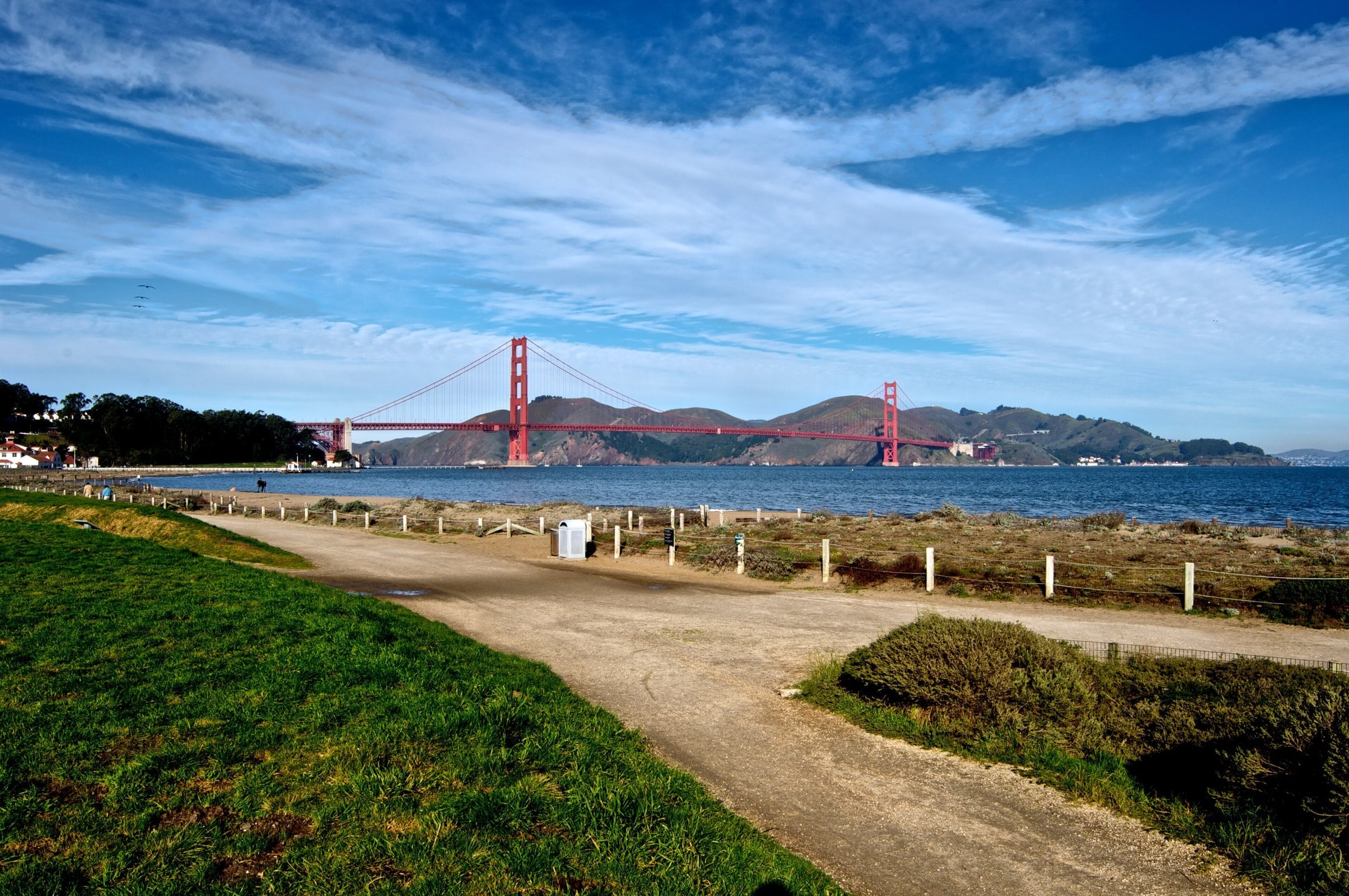 Golden Gate Bridge from the Crissy Field promenade